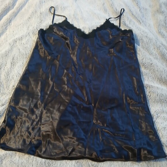 Violets and Roses Vintage Women's  Slip/Slip Dress Black Size M GUC - Picture 1 of 5